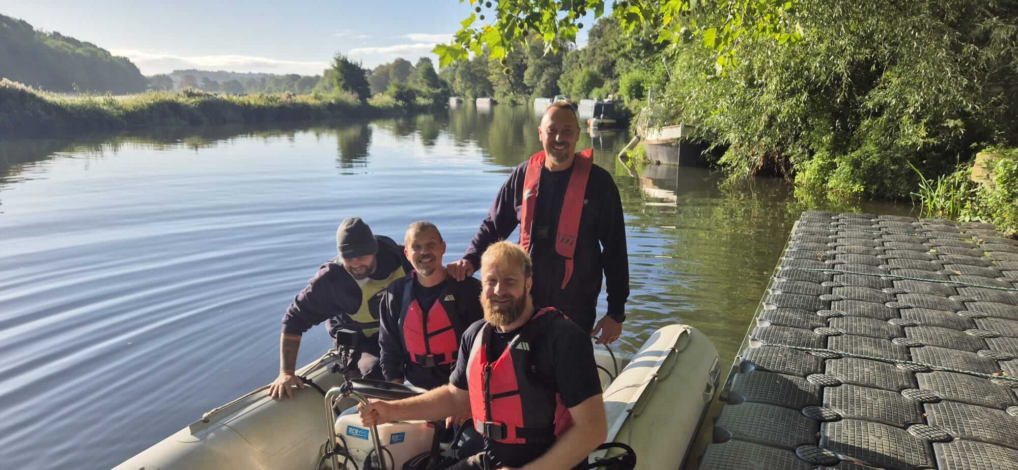 The rescue team - left to right, Jake Mullen, Kerry Horton, Pete Barnett and Andy Spencer